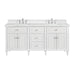 Lorelai 72" Double Vanity, Black Onyx, w/ 3 CM Tajnar Eclos Top w/FreePower Wireless Charger