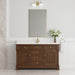 James Martin Brookfield 60" Single Bathroom Vanity in Honey Oak, shown in a bathroom setting
