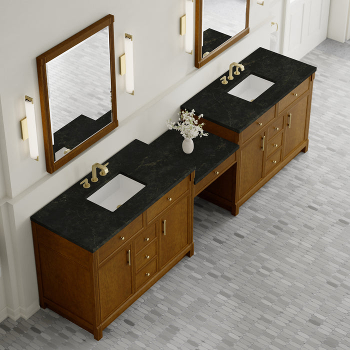 James Martin Vanities Bellshire 120" Dual Vanity Set with 24" Make-Up Counter