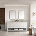 Breckenridge 72" Double Vanity, Whitewashed Oak, w/ 3 CM Siberian Silestone Top