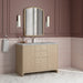 Gracyn 48" Single Vanity, Sable, w/ 3 CM Victorian Silver Quartz Widespread Top