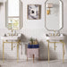 James Martin Wellington 24" Single Console Single Sink w/ Brass Finish Stand