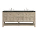 Breckenridge 72" Double Vanity, Serenity Blue, w/ 3 CM Charcoal Soapstone Quartz Top