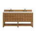 Malibu 72" Double Vanity, Amber Birch w/ 3 CM Lime Delight Top