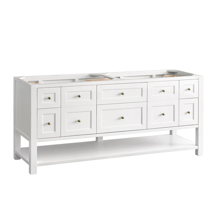Breckenridge 72" Double Vanity Base Only, Bright White