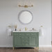 James Martin Chicago 48" Single Bathroom Vanity in Smokey Celadon, shown in a bathroom setting