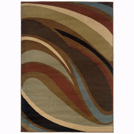 Oriental Weavers Hudson 2666F Brown/ Multi 7'8"" x 10'10"" Indoor Area Rug H2666F235330ST