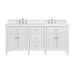 Lorelai 72" Double Vanity, Bright White w/ 3 CM Lime Delight Silestone Top