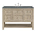 Breckenridge 48" Single Vanity, Serenity Blue, w/ Single Hole 3 CM White Zeus Quartz Top & Backsplash