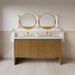 Hudson 60" Double Vanity Cabinet, Light Natural Oak