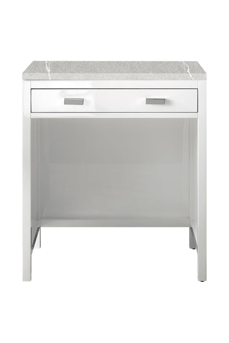 Addison 30" Countertop Unit, Glossy White w/ 3 CM Eternal Serena Top