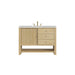 Marigot 48" Single Vanity, Sunwashed Oak w/ 3 CM Eternal Jasmine Pearl Silestone Top