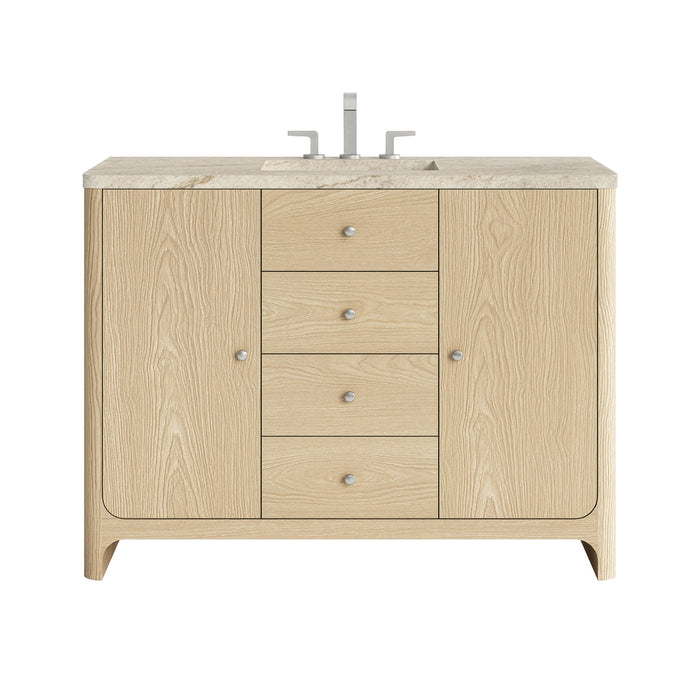Gracyn 48" Single Vanity, Coastal Driftwood, w/ 3 CM Tajnar Eclos Top w/FreePower Wireless Charger