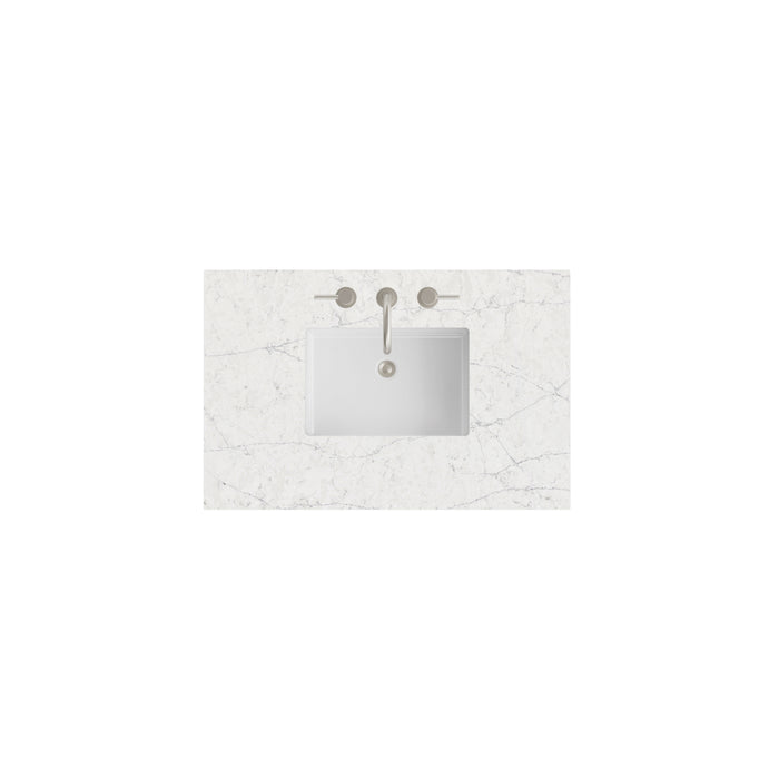 36" Single Top, 3 CM Eternal Jasmine Pearl Silestone w/ Sink