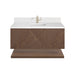 Marcello 48" Single Vanity, Chestnut w/ Single Hole 3 CM White Zeus Silestone Top & Backsplash