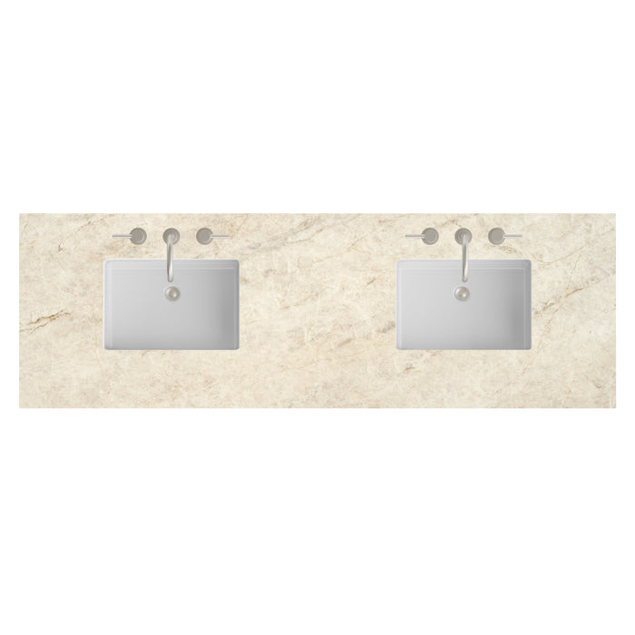 72" Double Top, 3CM Tajnar Eclos w/ Sink