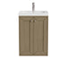 Chianti 20" Single Vanity, Walnut Whisper w/ White Glossy Composite Stone Top