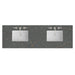 72" Double Top, 3 CM Parisien Bleu Silestone w/ Sink