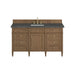 Brittany 60" Single Vanity, Bright White w/ 3 CM Victorian Silver Silestone Top