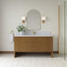 James Martin Hudson 60" Single Bathroom Vanity in Honey Oak, shown in a bathroom setting
