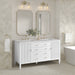 Myrrin 60" Double Vanity, Mid Century Walnut, w/ 3 CM Siberian Silestone Top