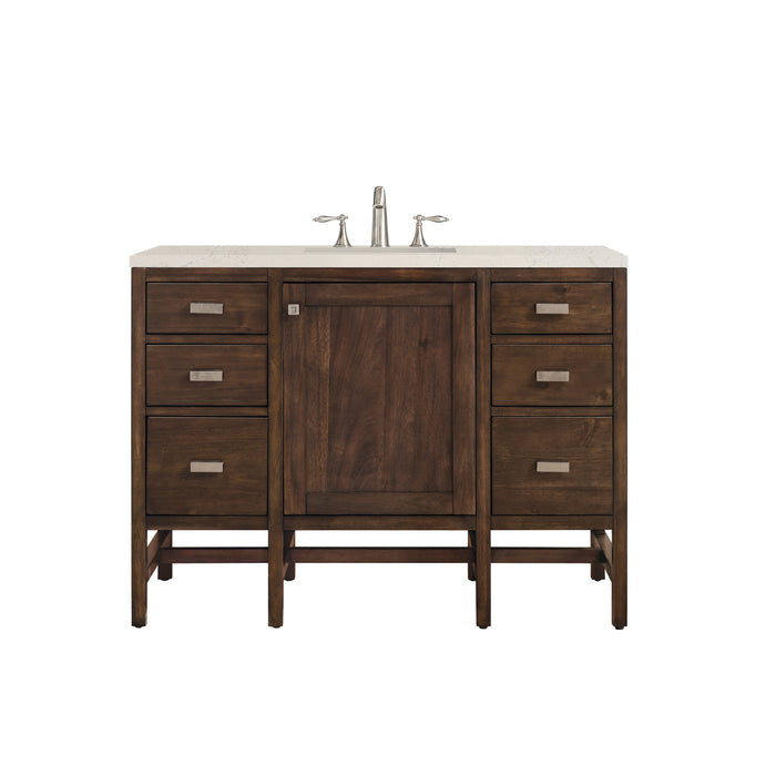 Addison 48" Single Vanity, Mid-Century Acacia, w/ 3 CM Siberian Silestone Top