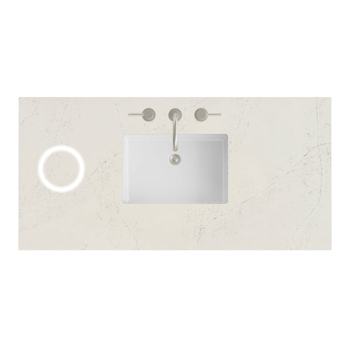 48" Single Top, 3CM Siberian Silestone w/ Sink & FreePower Wireless Charger