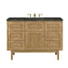 Laurent 48" Single Vanity, Light Natural Oak w/ 3 CM Carrara Marble Top