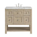 Breckenridge 36" Single Vanity, Whitewashed Oak w/ 3 CM Victorian Silver Silestone Top