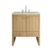 Hudson 30" Single Vanity, Light Natural Oak w/ 3 CM Eternal Jasmine Pearl Silestone Top