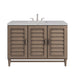 Portland 48" Single Vanity Whitewashed Walnut w/ 3 CM Eternal Jasmine Pearl Silestone Top