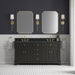 Brookfield 72" Double Vanity, Pecan, w/ 3 CM Tajnar Eclos Top