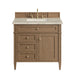 Brittany 36" Single Vanity, Pecan w/ 3 CM Tajnar Eclos Top