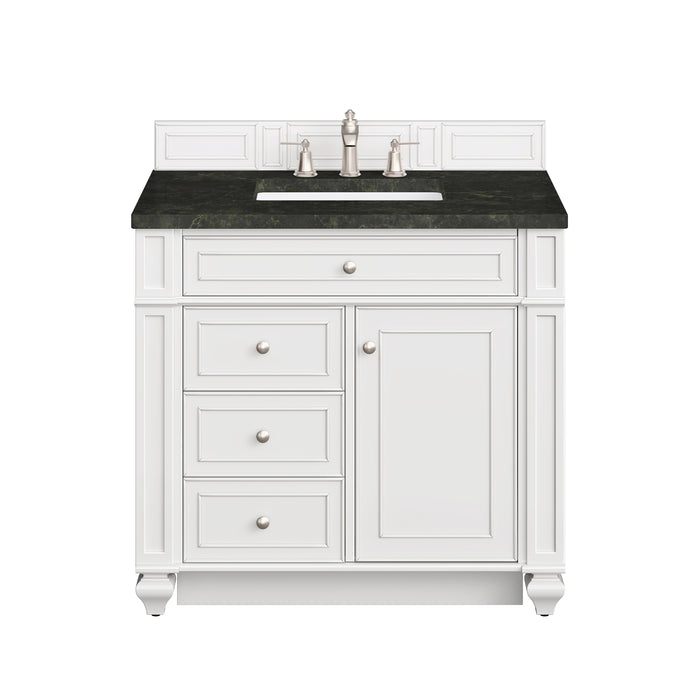 Bristol 36" Single Vanity, Bright White, w/ 3 CM Phantome Eclos Top