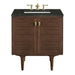Amberly 30" Single Vanity, Mid-Century Walnut, w/ 3 CM Phantome Eclos Top