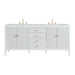 Myrrin 72" Double Vanity, Bright White w/ 3 CM Ethereal Noctis Silestone Top