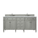 Brittany 72" Double Vanity, Smokey Celadon w/ 3 CM Eternal Jasmine Pearl Top w/FreePower Wireless Charger