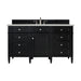 Brittany 60" Single Vanity, Black Onyx, w/ 3 CM Eternal Jasmine Pearl Silestone Top