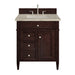 Brittany 30" Single Vanity, Burnished Mahogany, w/ 3 CM Tajnar Eclos Top