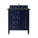 Brittany 30" Single Vanity, Victory Blue w/ 3 CM Charcoal Soapstone Silestone Top