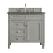 Brittany 36" Single Vanity, Urban Gray w/ 3 CM Parisien Bleu Silestone Top
