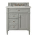 Brittany 30" Single Vanity, Urban Gray, w/ 3 CM Lime Delight Silestone Top