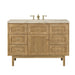 Laurent 48" Single Vanity, Light Natural Oak w/ 3 CM Eternal Jasmine Pearl Top