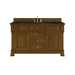 Brookfield 60" Single Vanity, Honey Oak w/3 CM Carrara White Marble Top