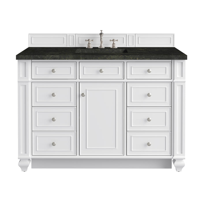 Bristol 48" Single Vanity, Bright White, w/ 3 CM Phantome Eclos Top