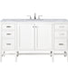 Addison 60" Single Vanity, Glossy White w/ 3 CM Carrara White Top