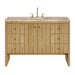 Hudson 48" Single Vanity, Light Natural Oak w/ 3 CM Eternal Jasmine Pearl Top