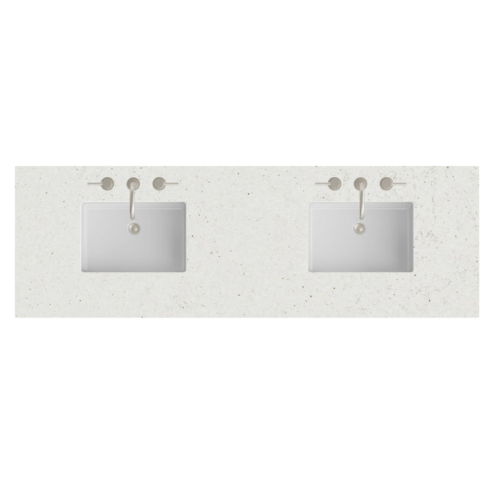 72" Double Top, 3 CM Lime Delight Silestone w/ Sink
