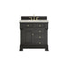 Brookfield 36" Single Vanity, Black Onyx, w/ 3 CM Siberian Silestone Top