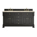 Brookfield 72" Double Vanity, Black Onyx, w/ 3 CM Tajnar Eclos Top